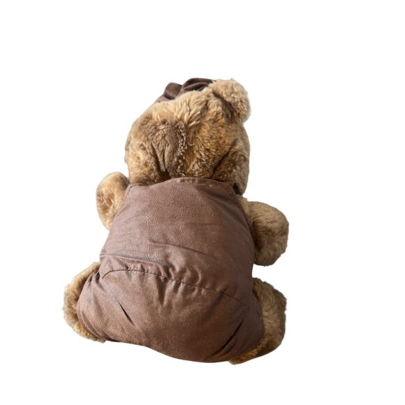 Vintage Hersheys Bear Plush Toy Overalls Hat Hersheys Makes Life Bearable 8" - Picture 2 of 3